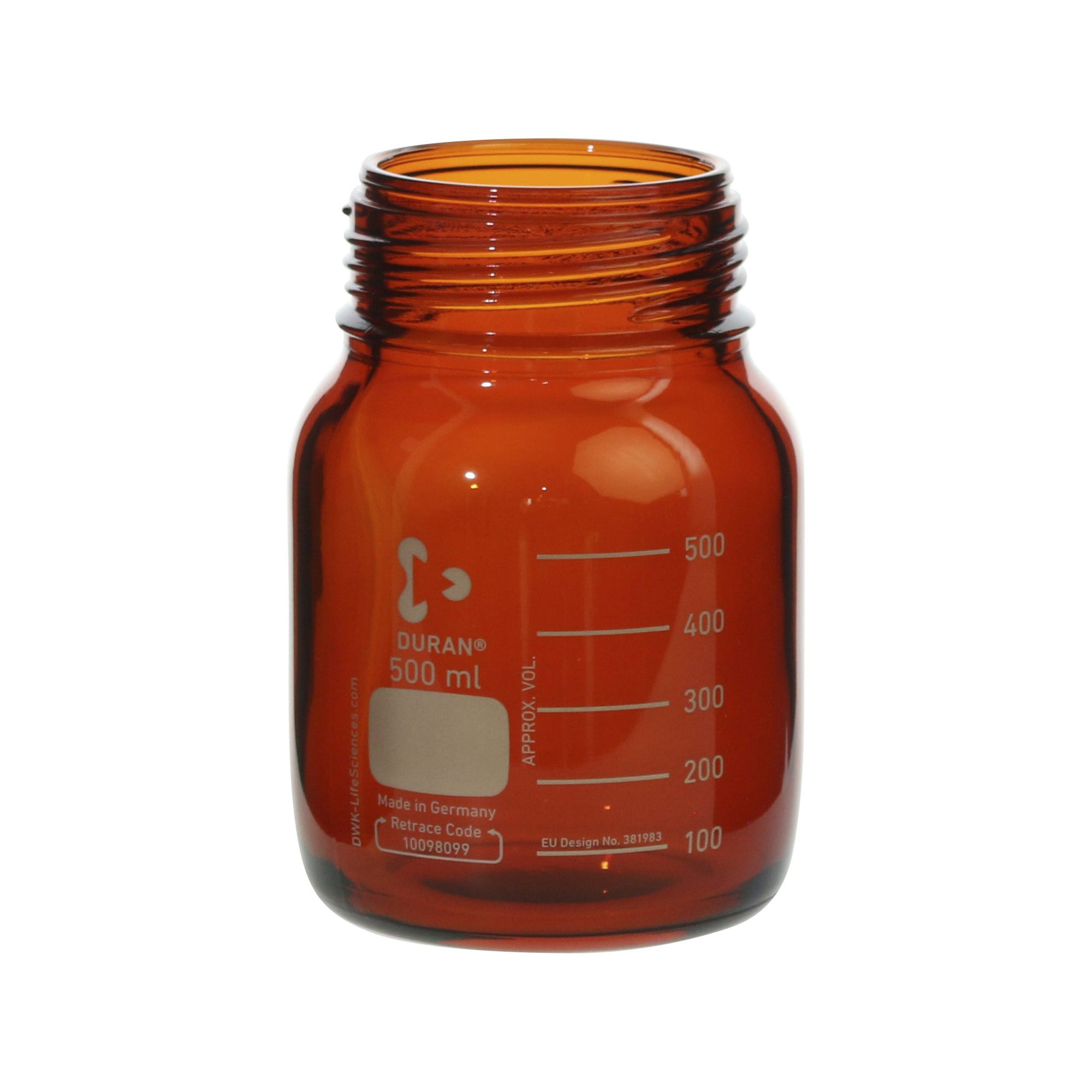 耐熱ねじ口びん 広口 茶褐色 びんのみ 500mL 10入