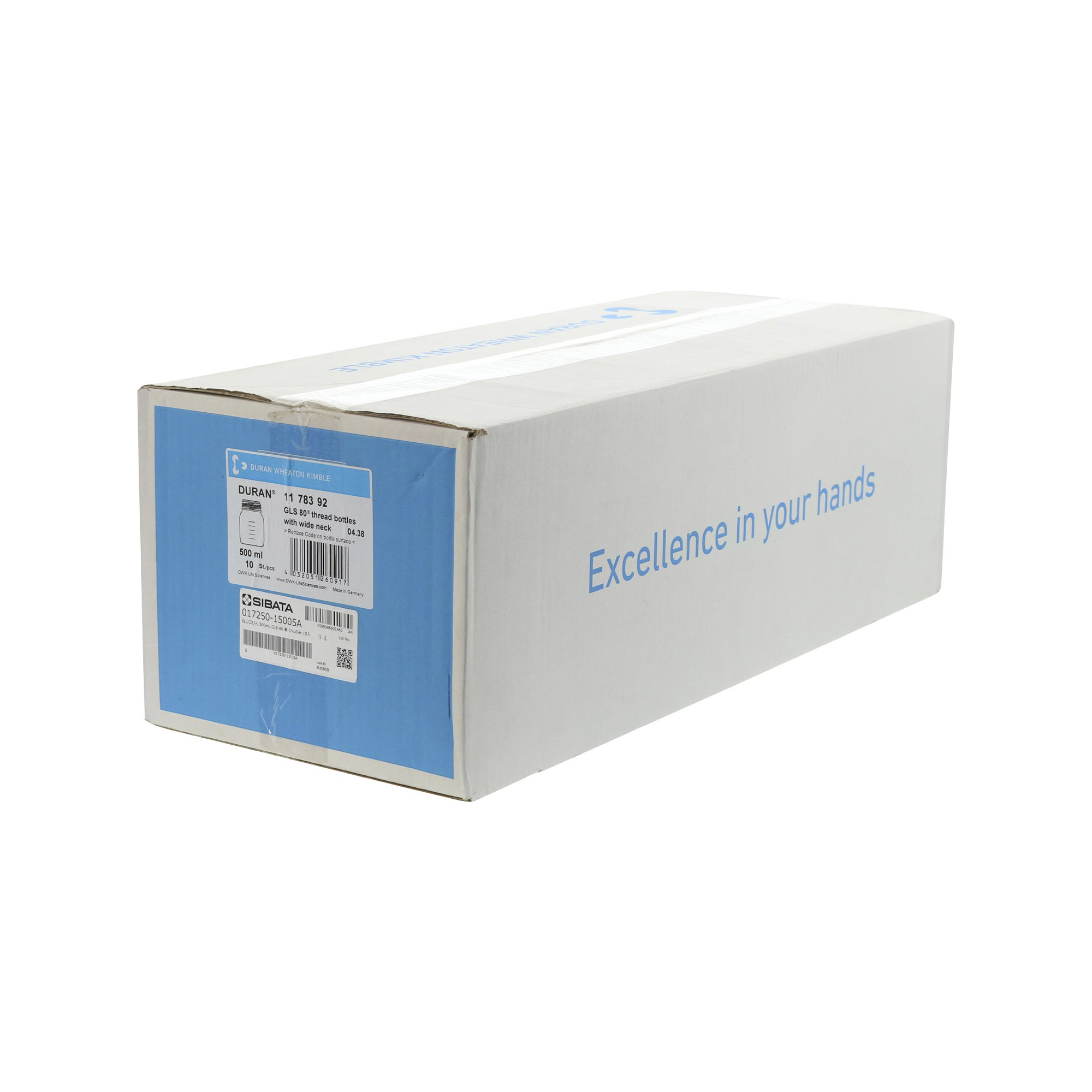 耐熱ねじ口びん 広口 茶褐色 びんのみ 500mL 10入