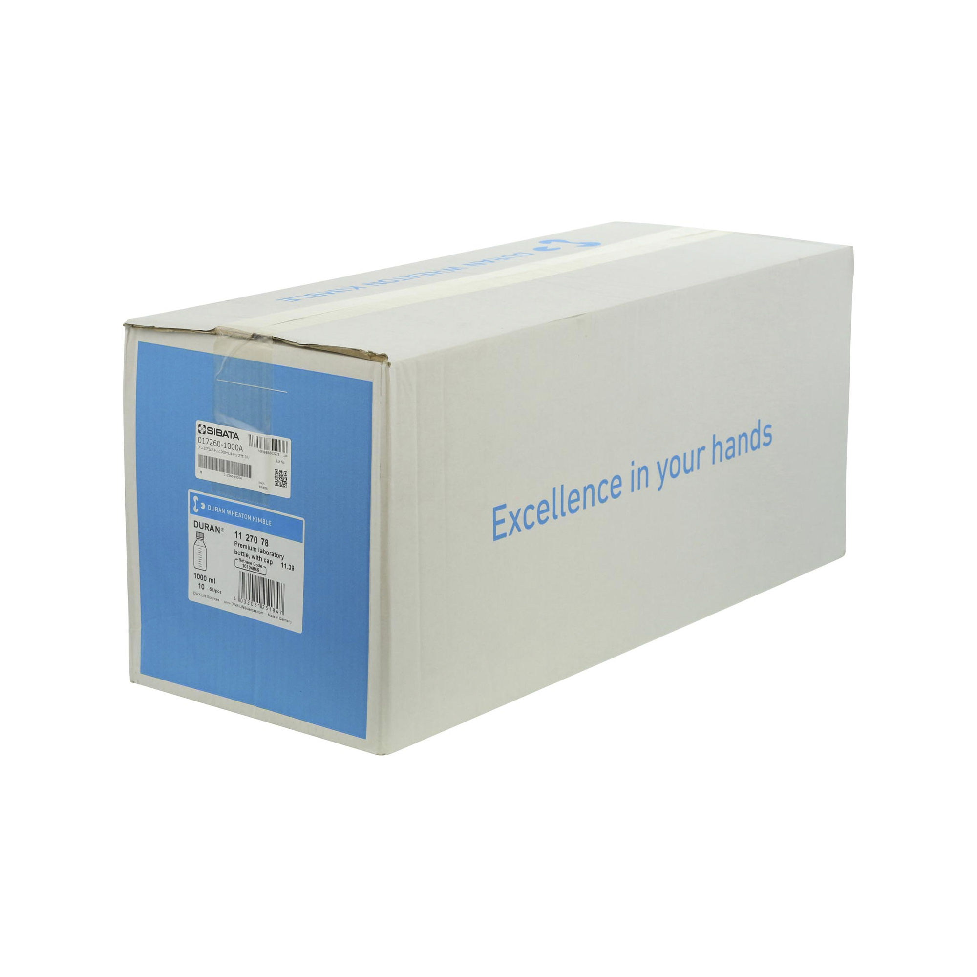 プレミアムボトル 白キャップ付 1000mL 10入