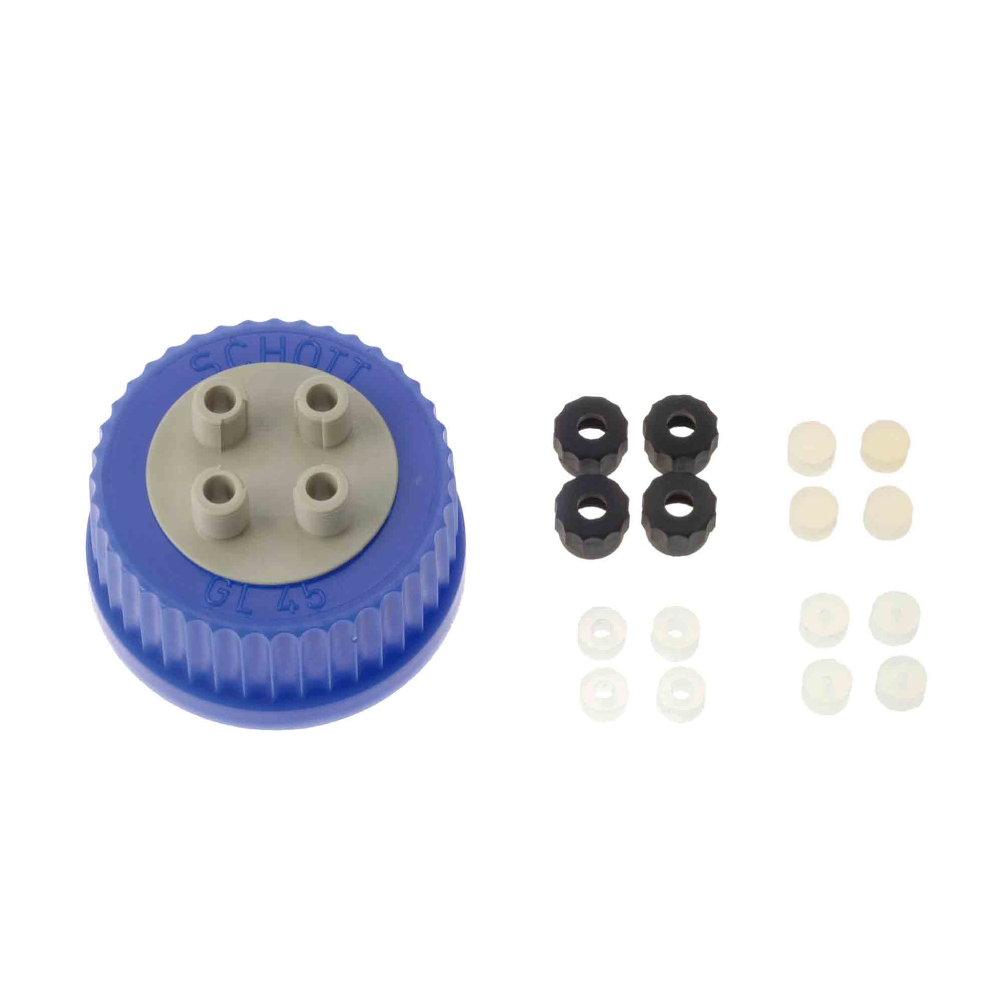 HPLC 4ポートねじ口キャップセット GL-45 2入