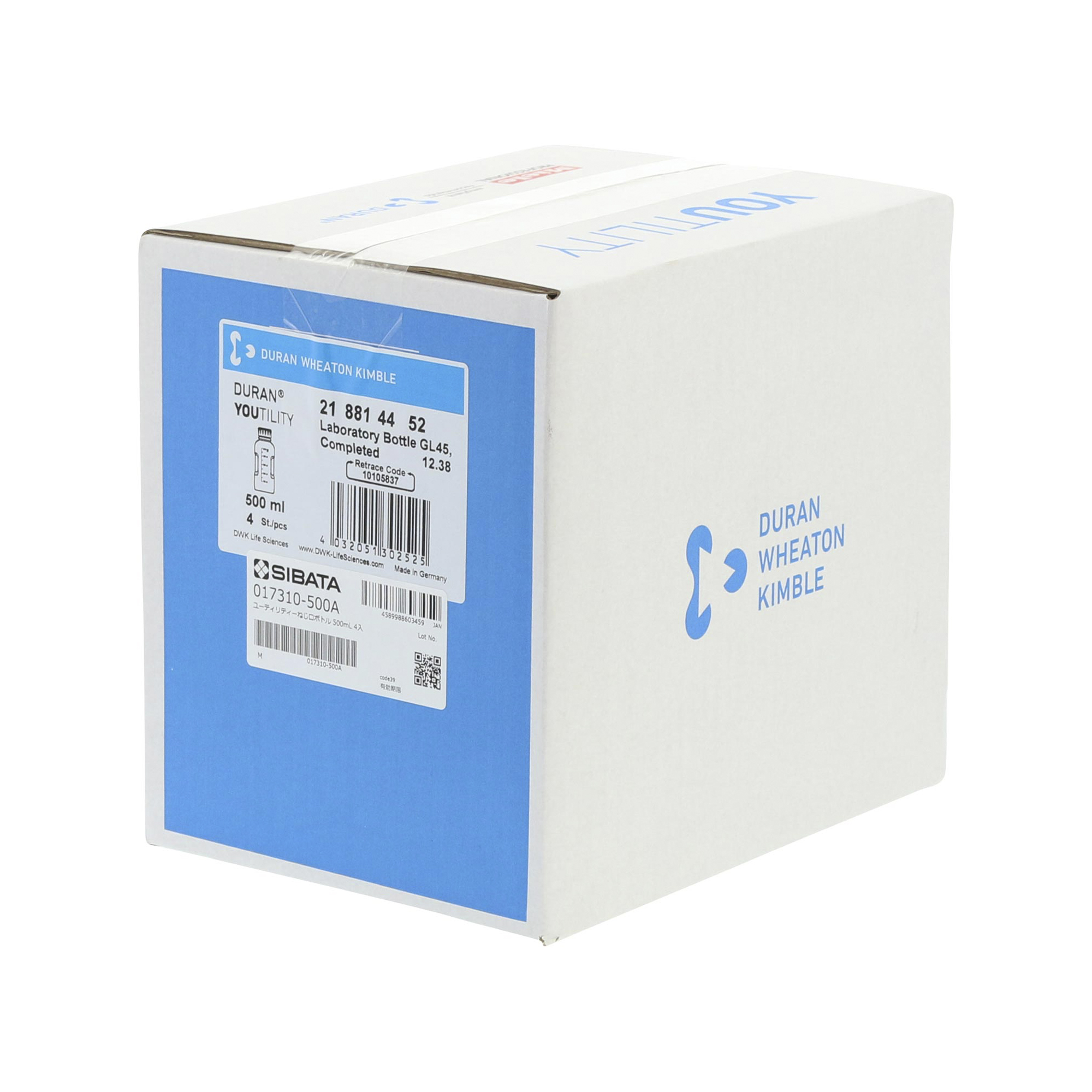 ユーティリティねじ口びん 500mL 4入