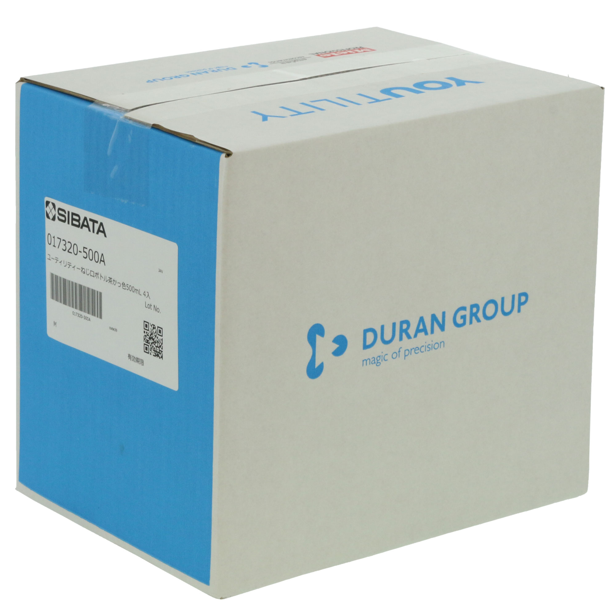 ユーティリティねじ口びん 茶褐色 500mL 4入