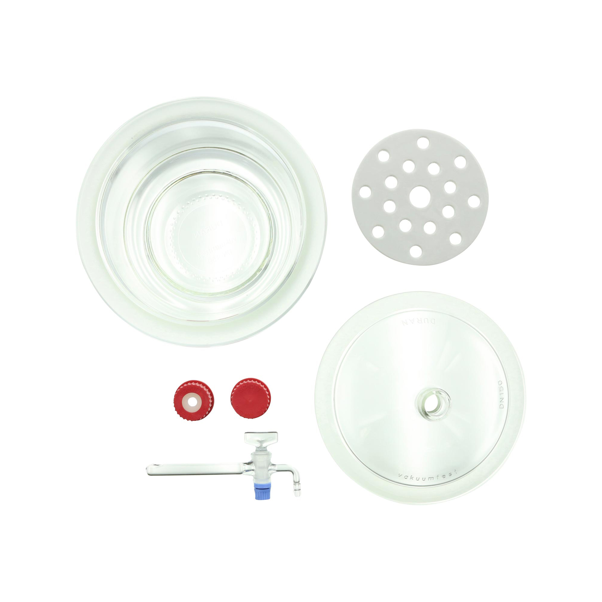 ねじ口デシケーター上口コック付 DURAN 150