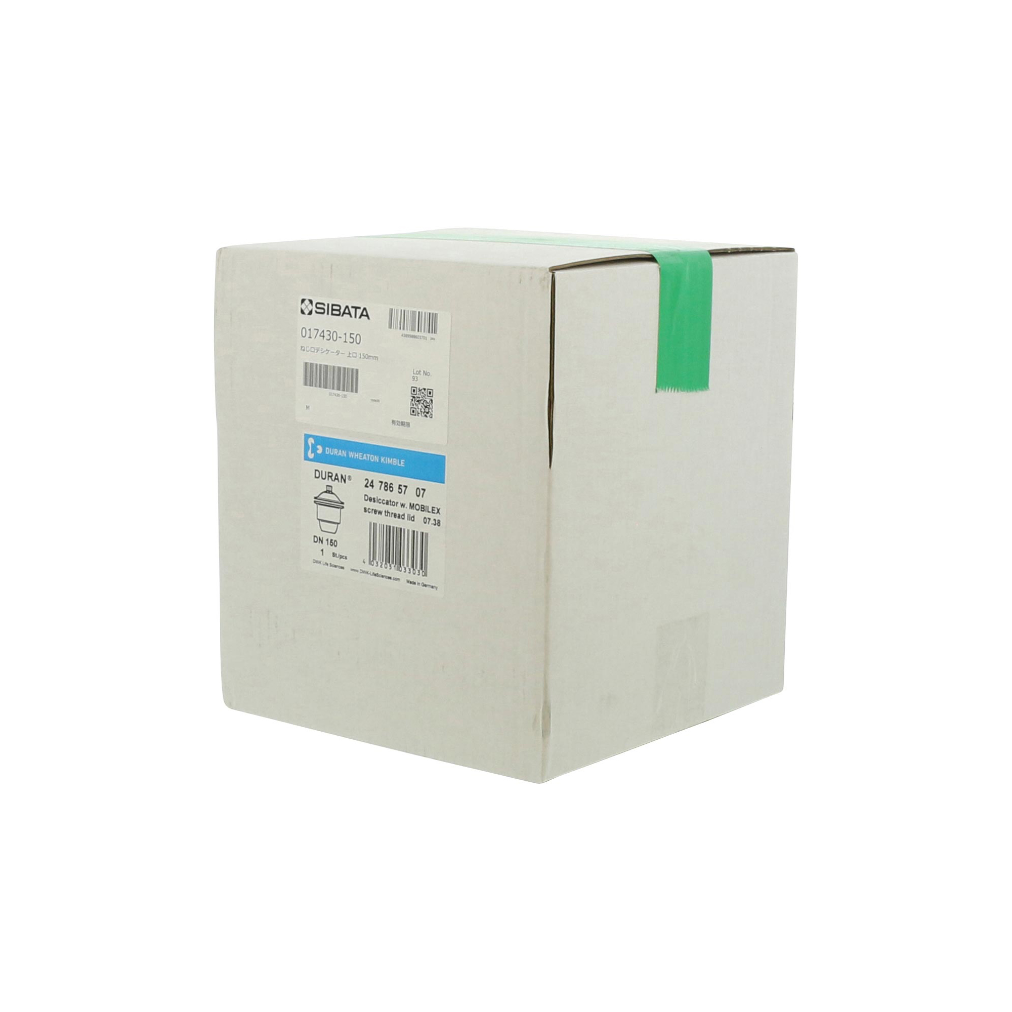 ねじ口デシケーター上口コック付 DURAN 150