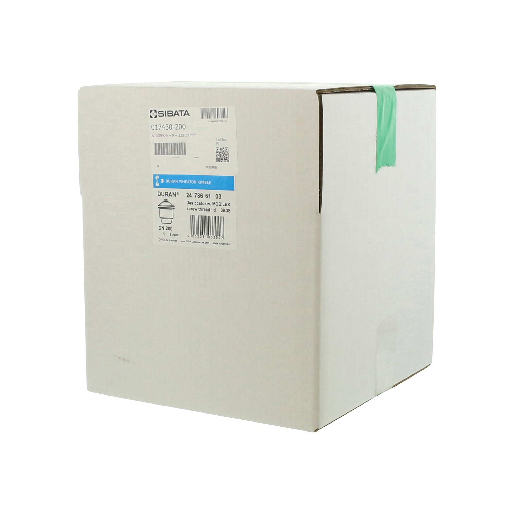 ねじ口デシケーター上口コック付 DURAN 200