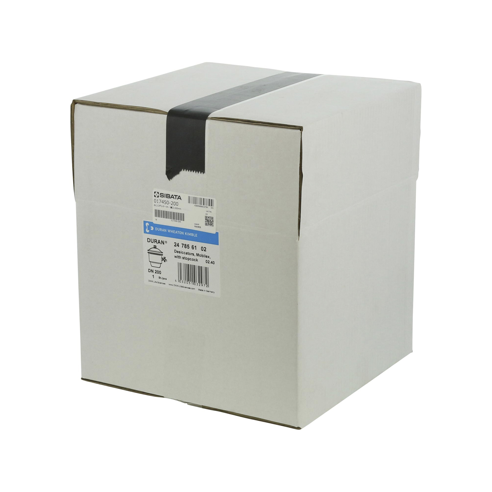 ねじ口デシケーター横口コック付 DURAN 200