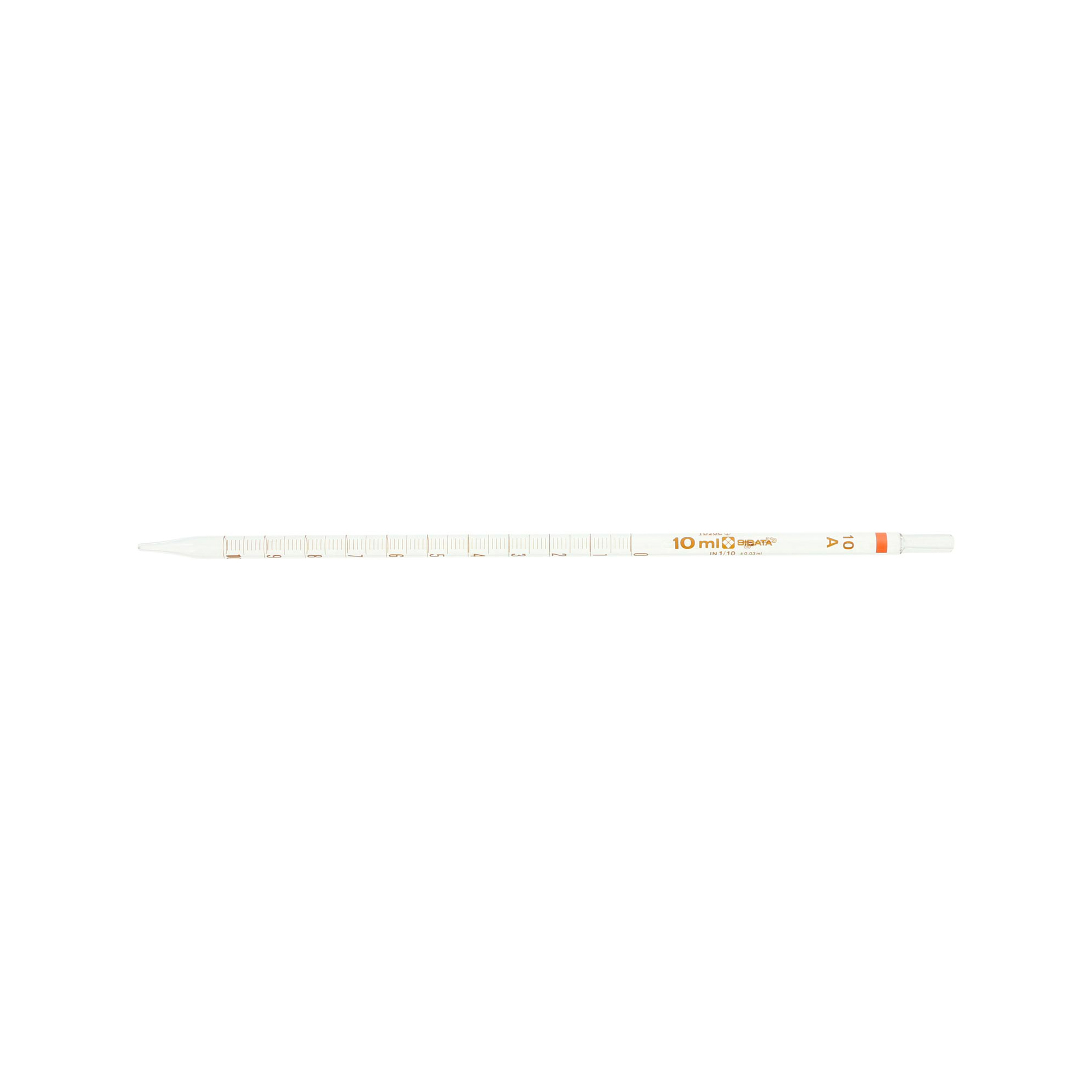 メスピペット スーパーグレード 中間目盛 10mL 10入