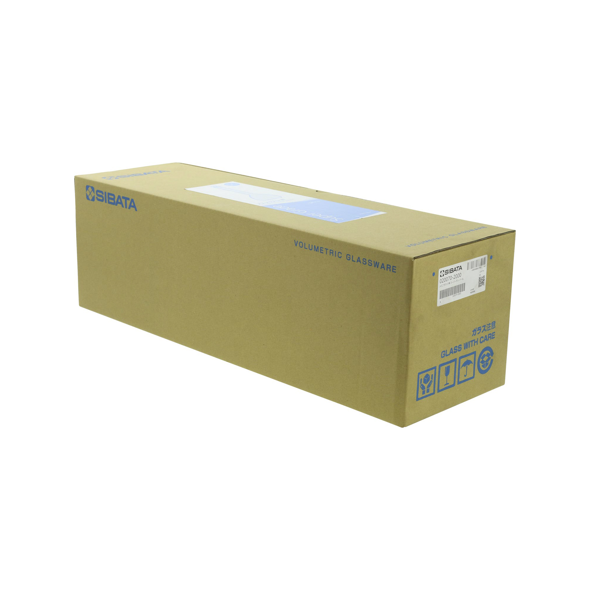 メスフラスコ スーパーグレード 茶褐色 2000mL