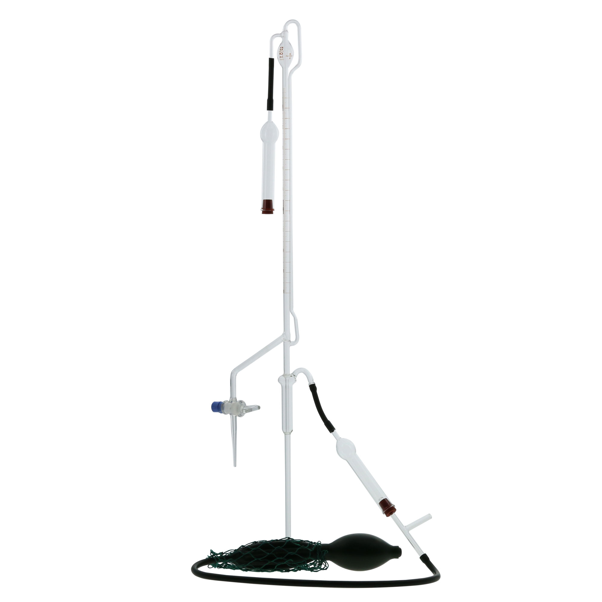 自動ビュレット スーパーグレード ゴム栓用 ガラスコック付 10mL