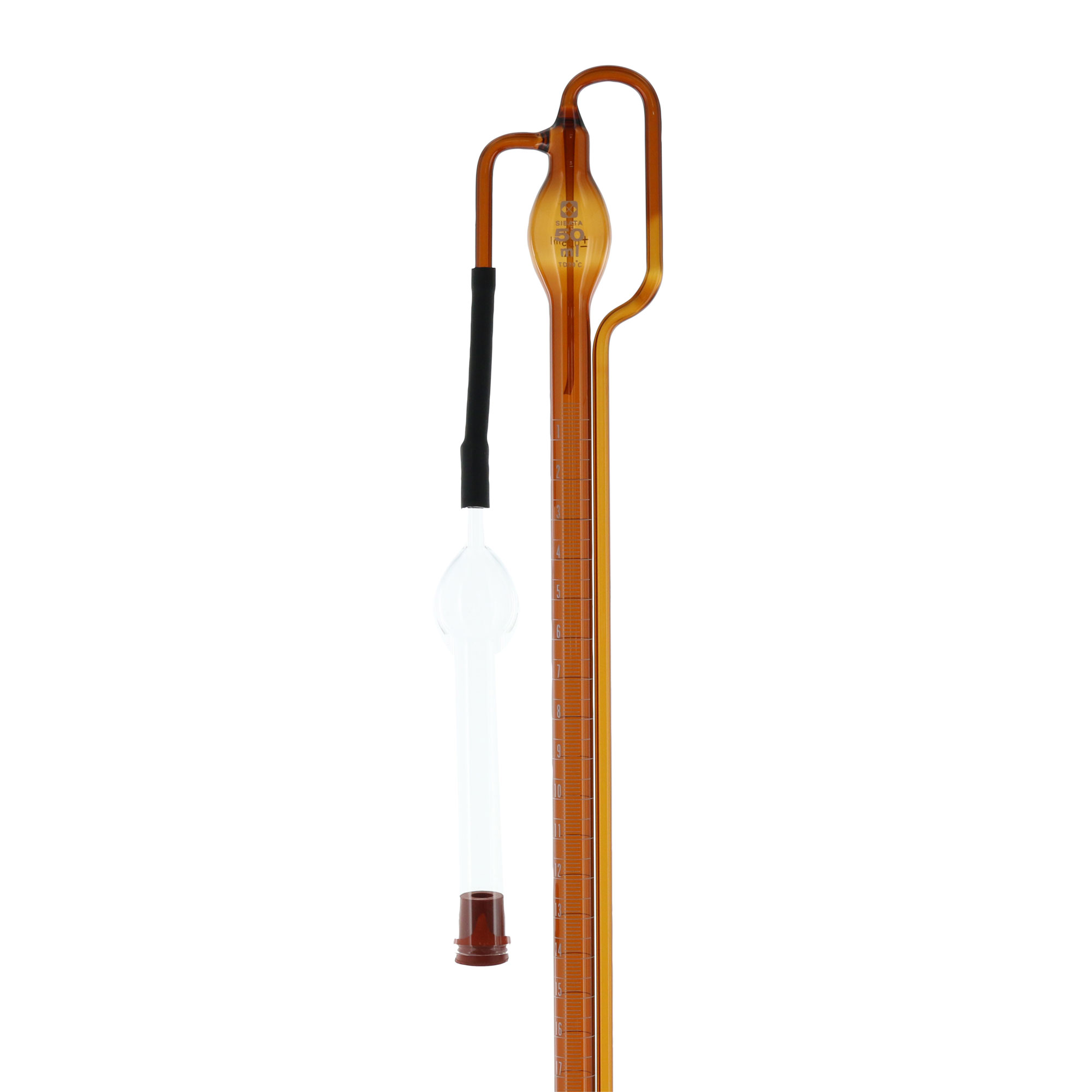 自動ビュレット スーパーグレード ガラスコック付 茶褐色 本体のみ 50mL