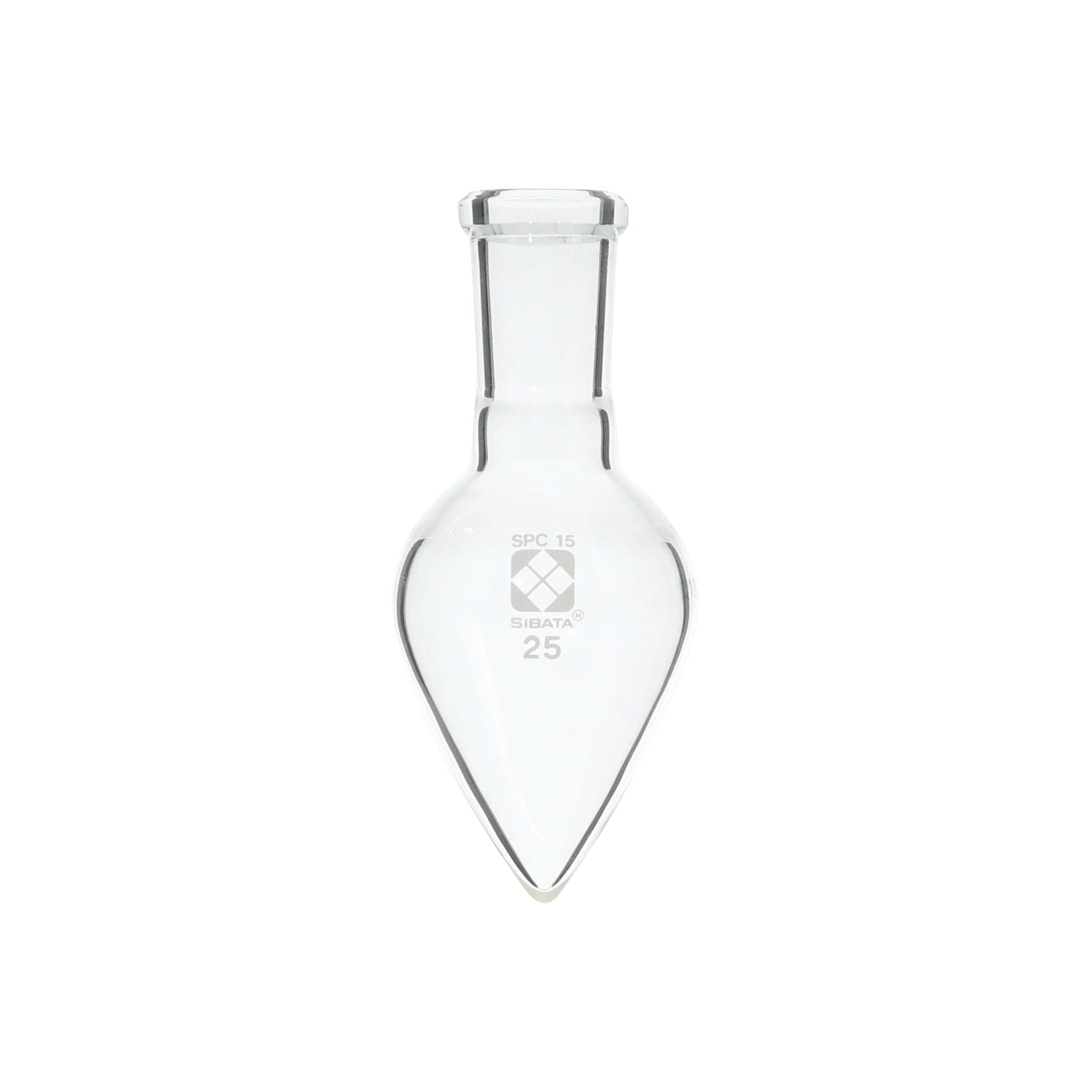 SPC剣先梨形フラスコ SPC-15 25mL