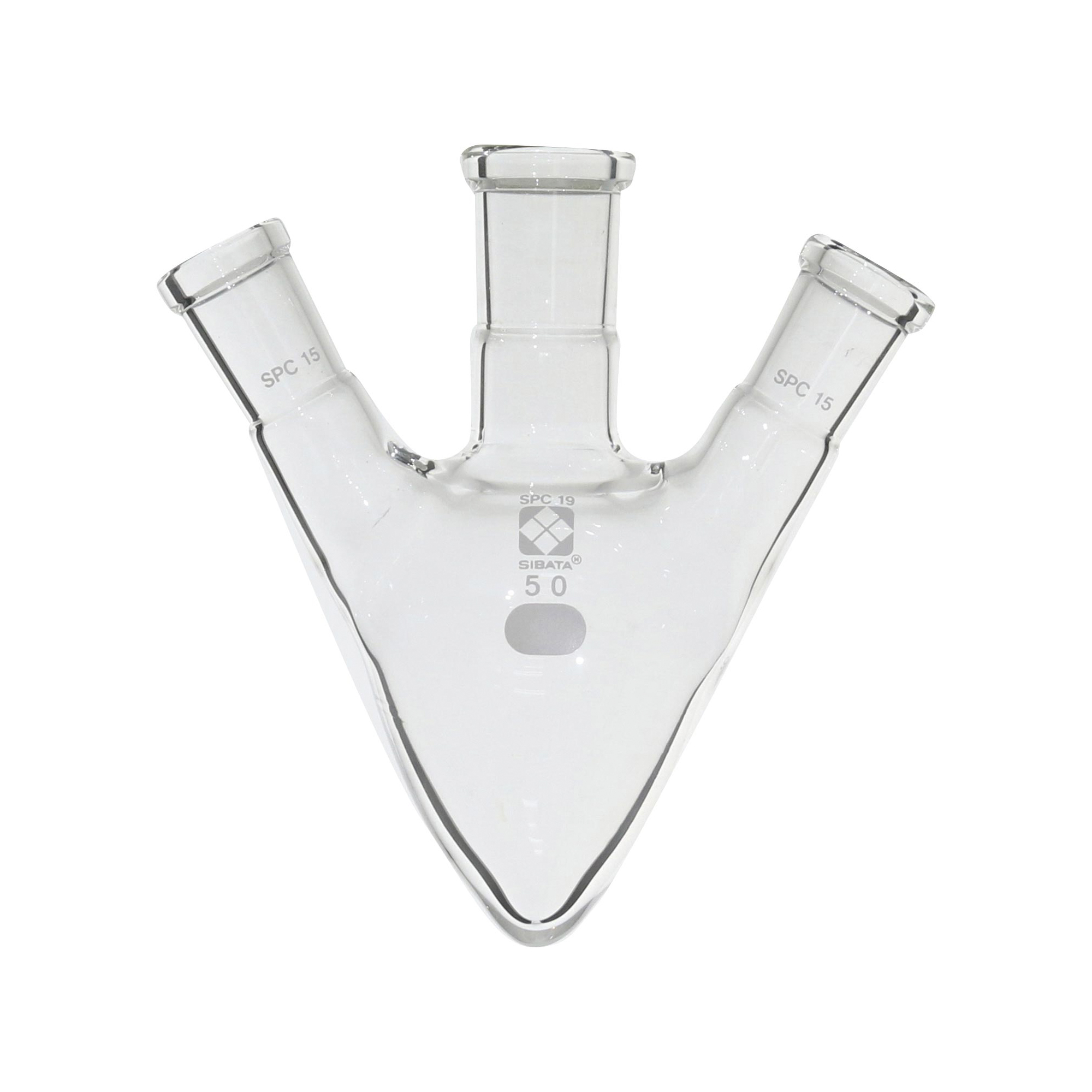 SPC三口梨形フラスコ SPC-19 50mL