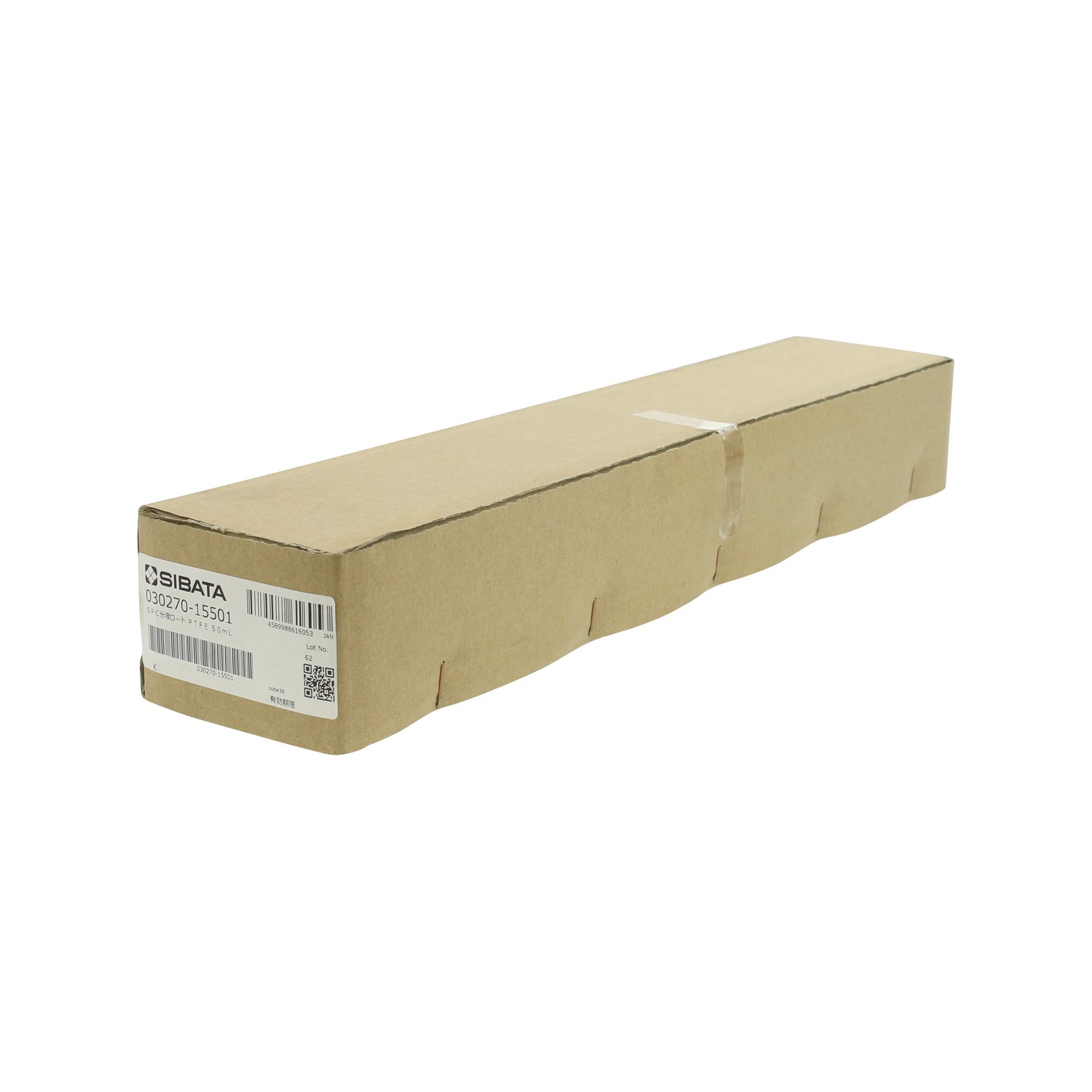 SPC分液ロート 円筒形 PTFEコック付 目盛付 50mL 総炭酸定量装置用