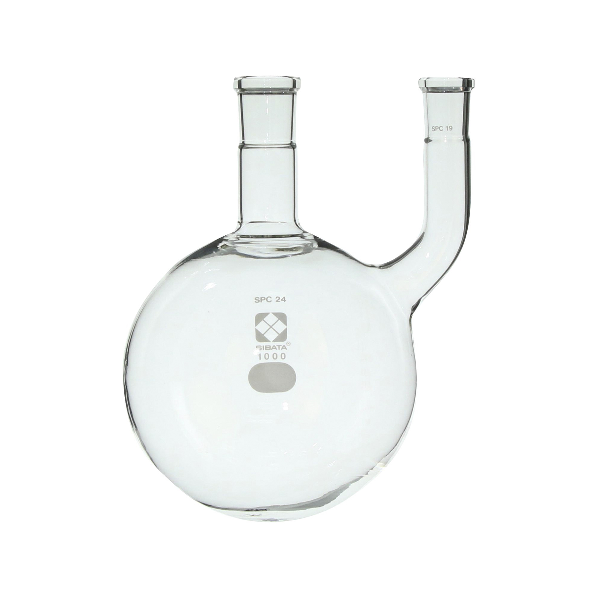 SPC二口丸底フラスコ シアンイオン蒸留装置用 1000mL