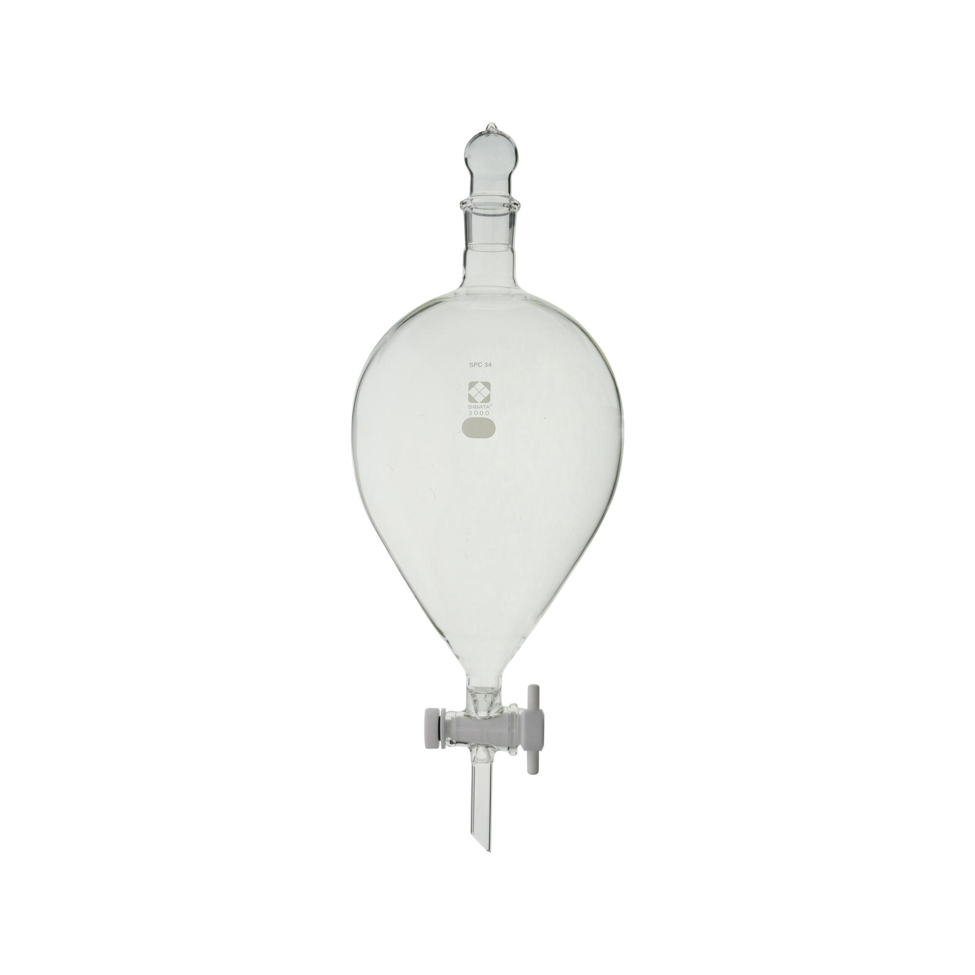 SPC分液ロート スキーブ形 PTFEコック付 3000mL