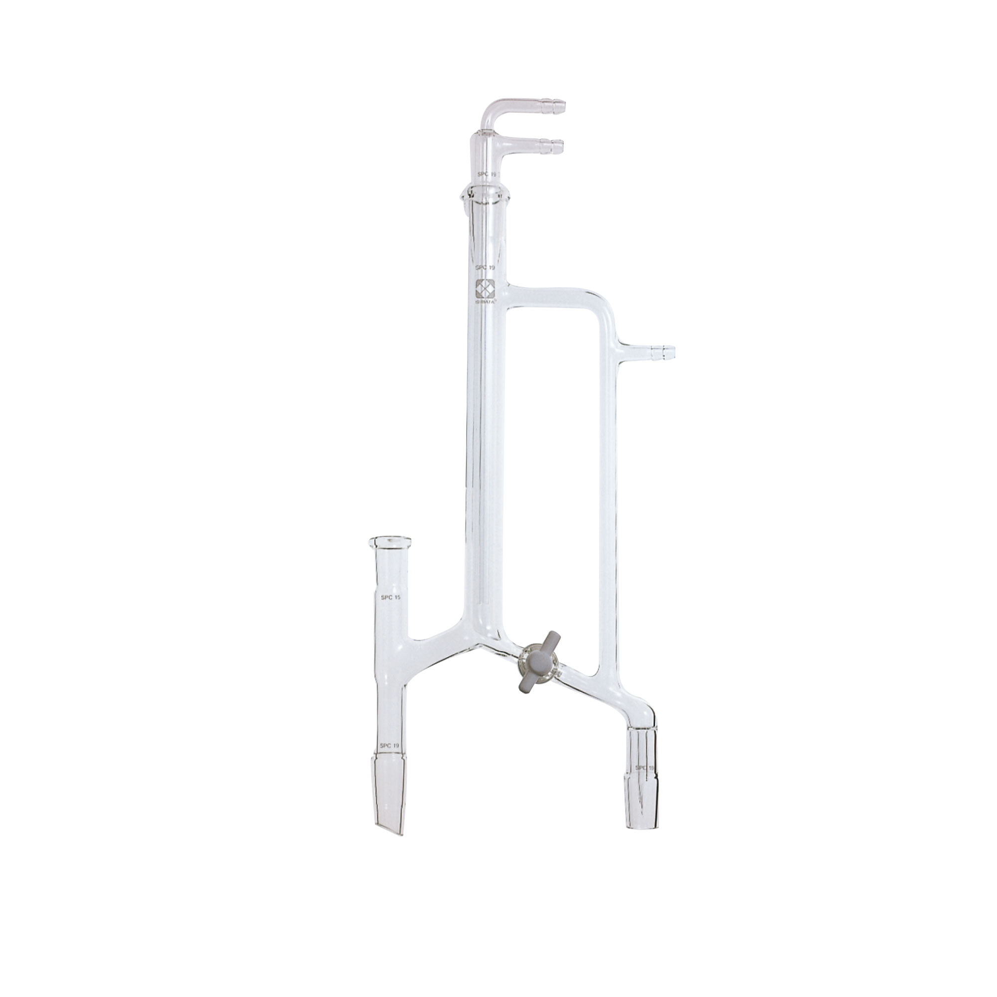 SPC分留頭還流冷却器 流下流量調節コック付