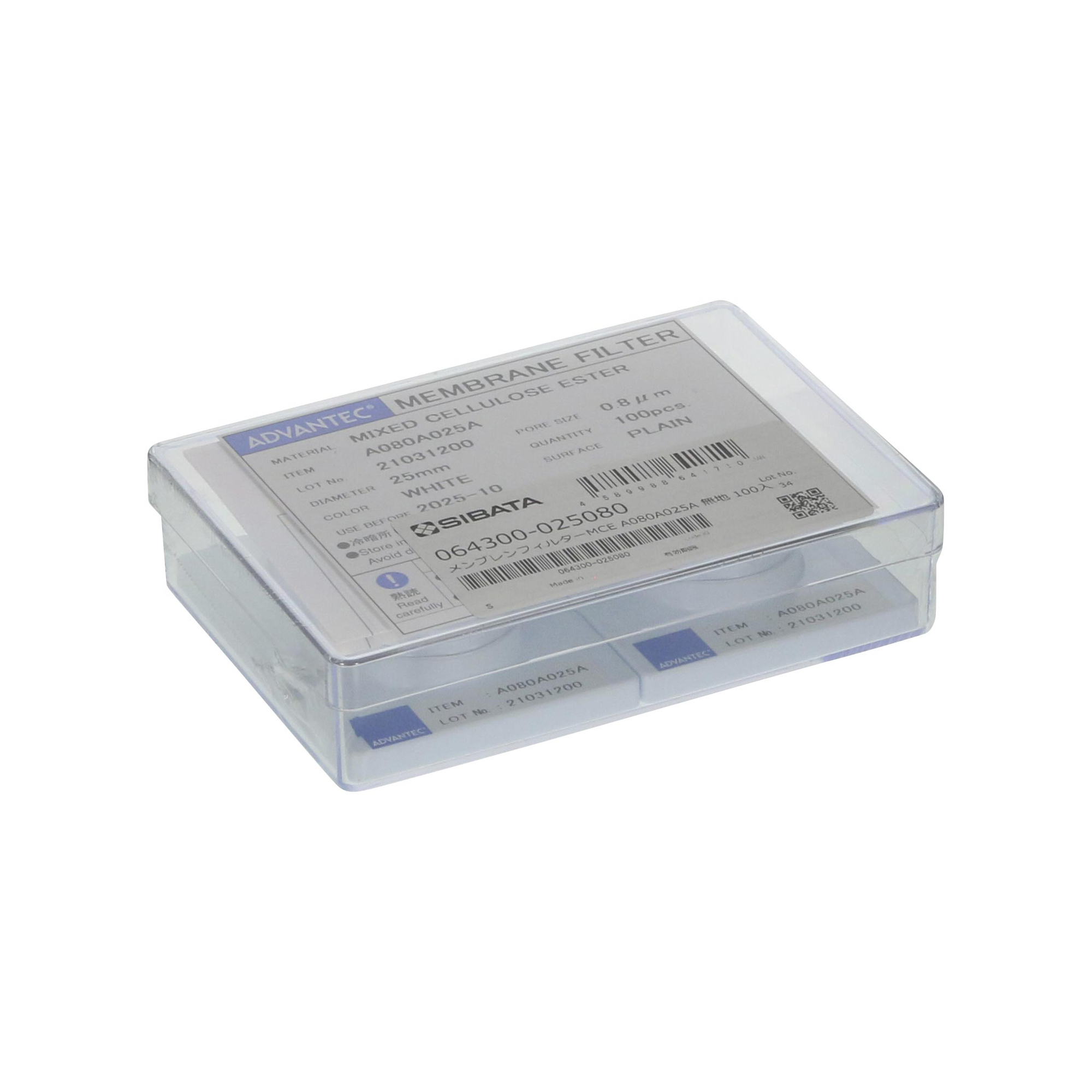 メンブレンフィルター A080A025A 100入