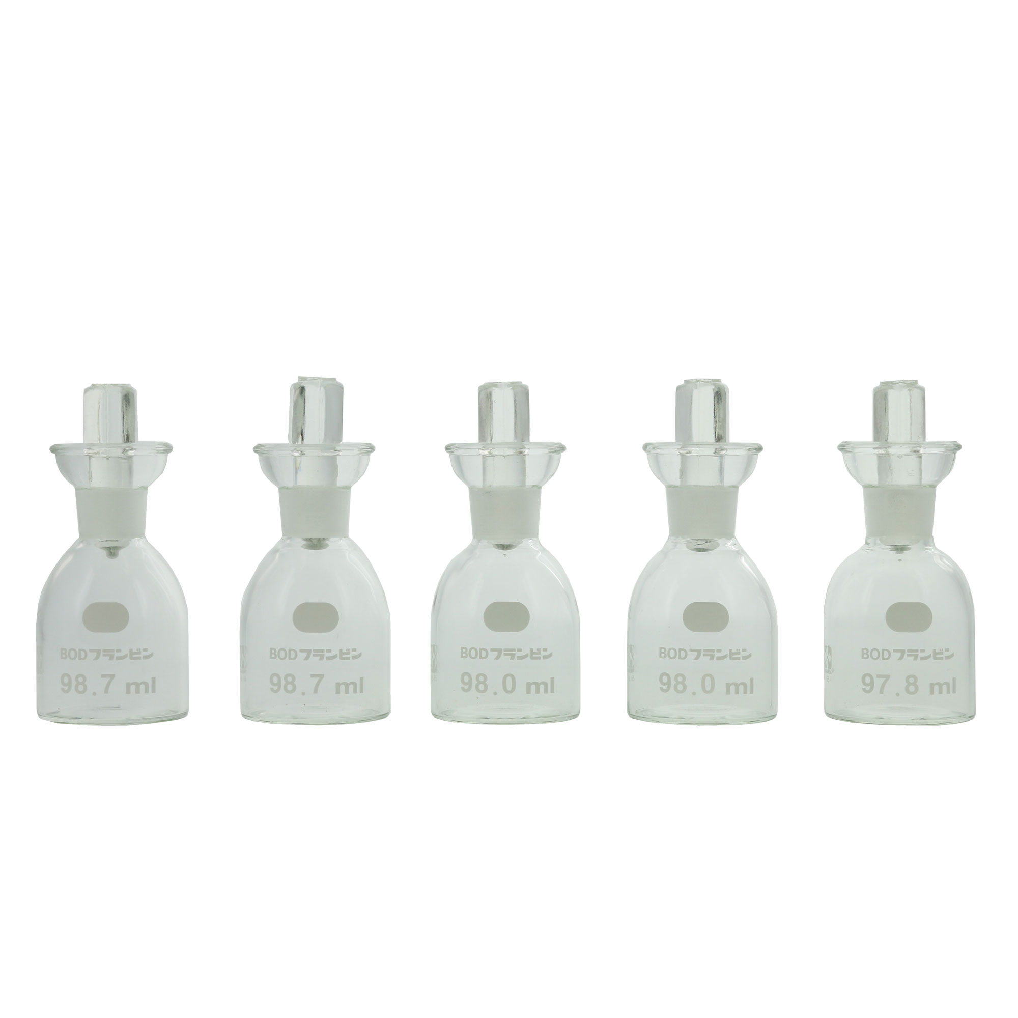 BODフランびん 100mL ガラスカラー付 溝なし 5入