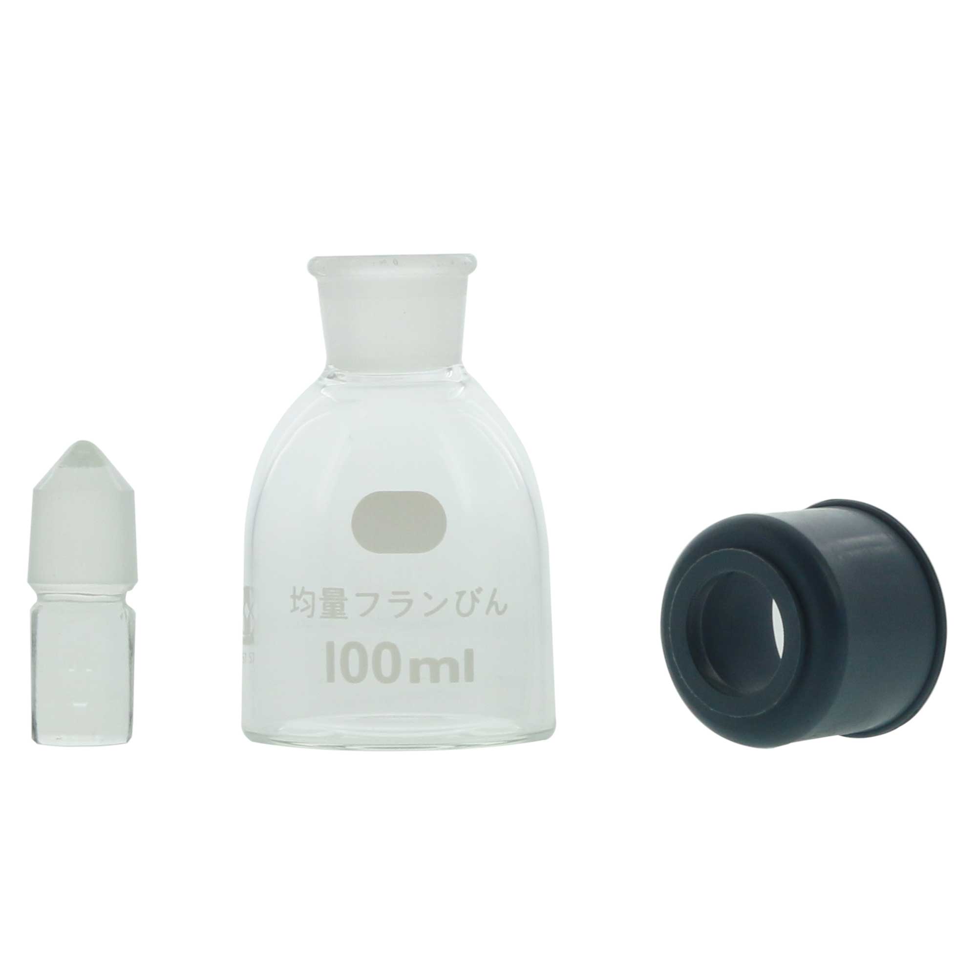 均量フランびん 100mL ゴムカラー付 溝なし 5入