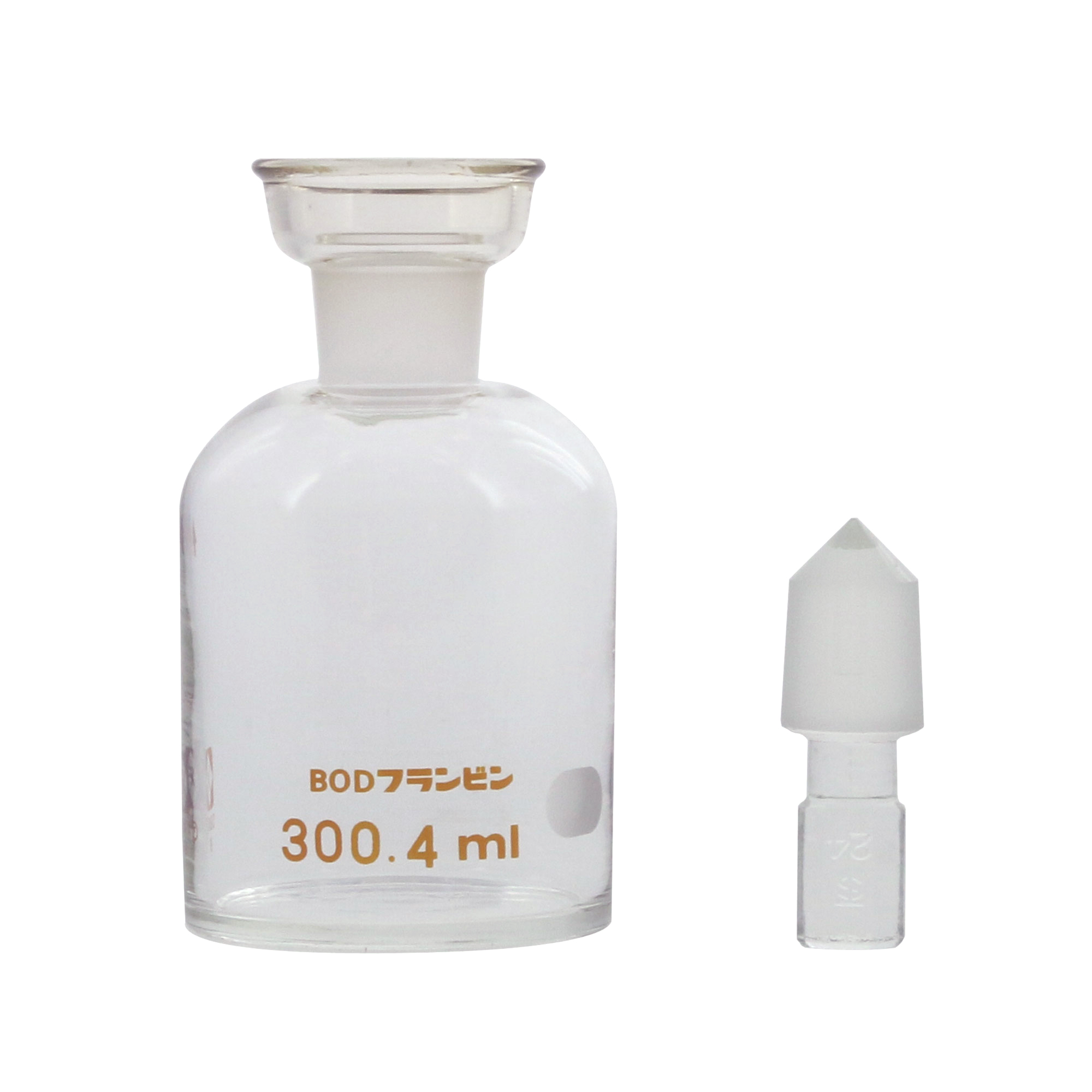 BODフランびん 300mL ガラスカラー付 溝付 5入