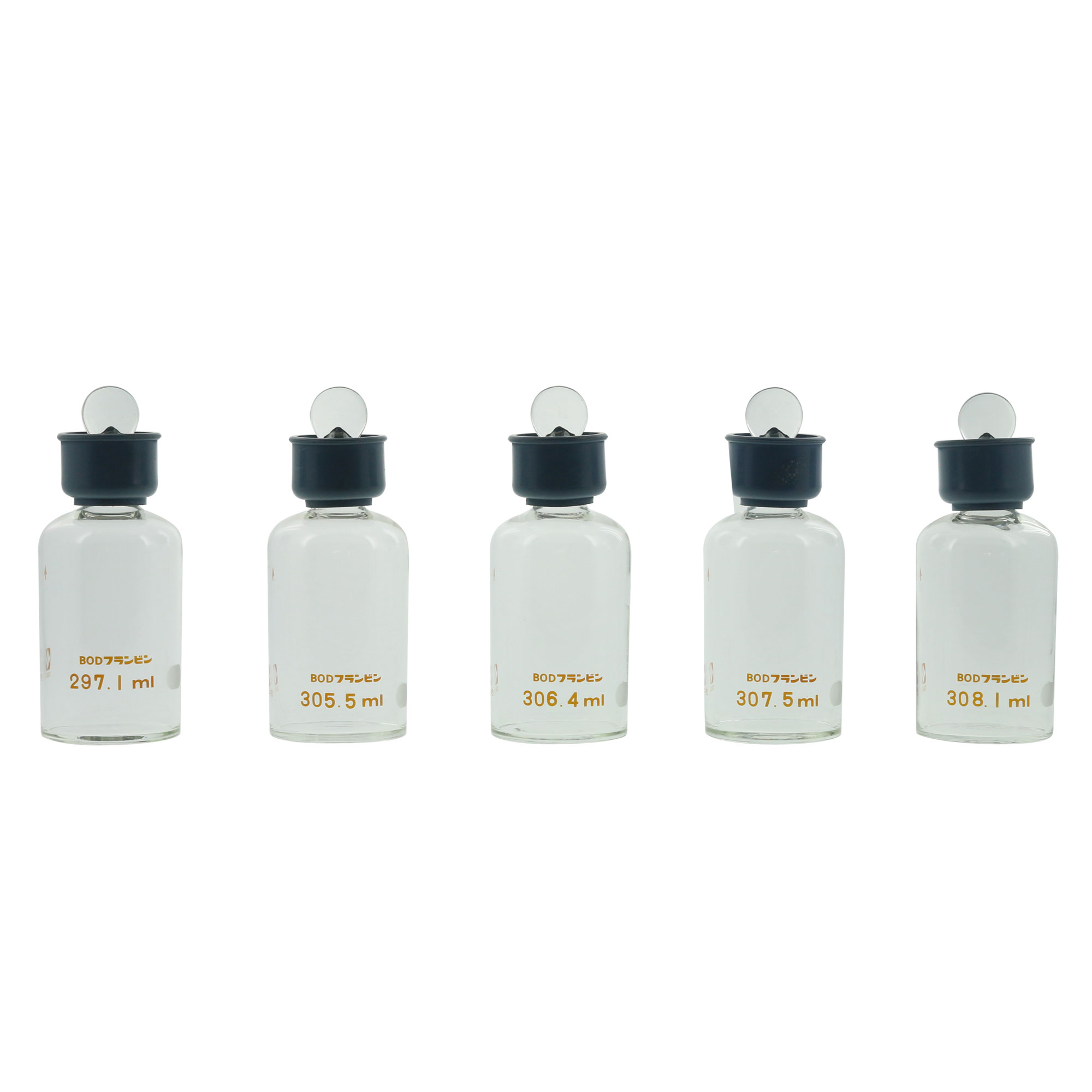 BODフランびん 300mL ゴムカラー付 溝付 5入